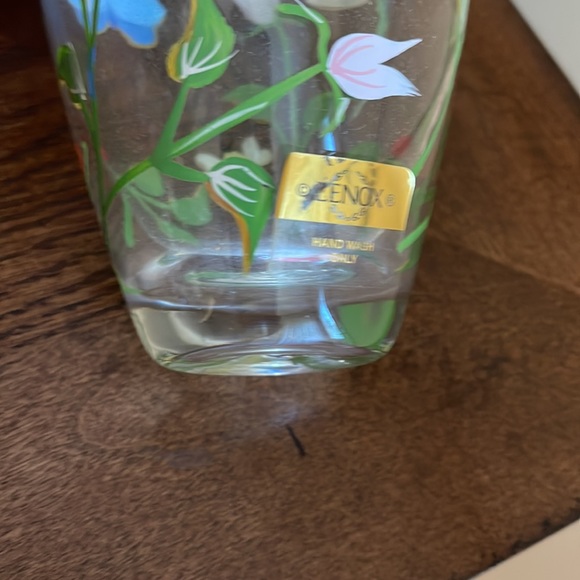 Lenox Butterfly Meadows handpainted 6 in. vase.  Blue yellow & pastels - Picture 3 of 3